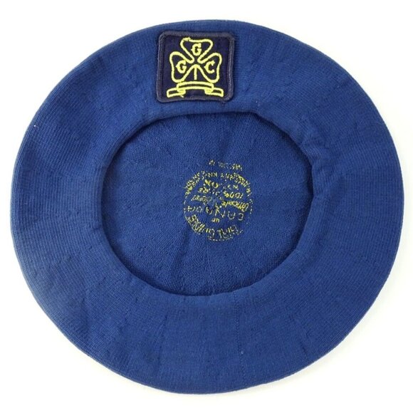 Girl Guides of Canada Vintage Beret Blue Nylon - Picture 2 of 4